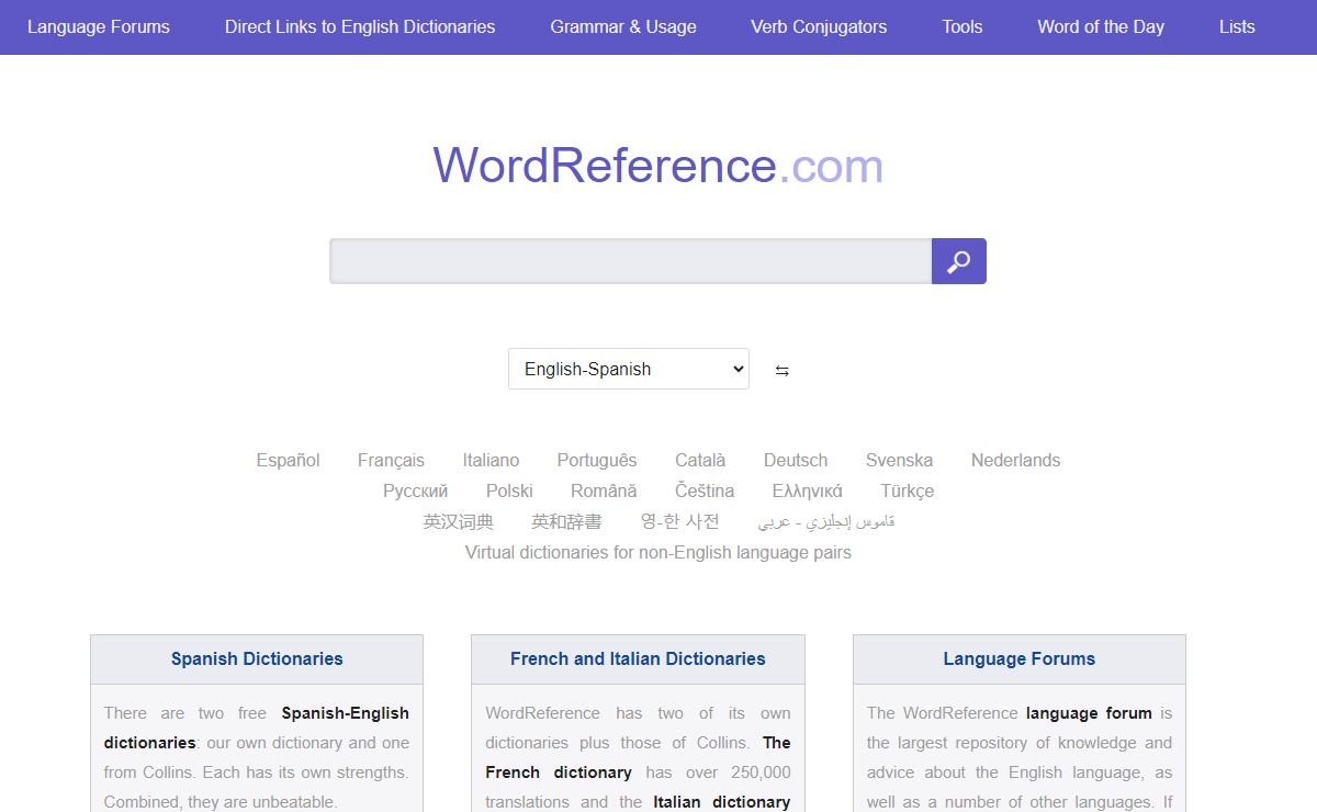 English to French, Italian, German & Spanish Dictionary - WordReference.com