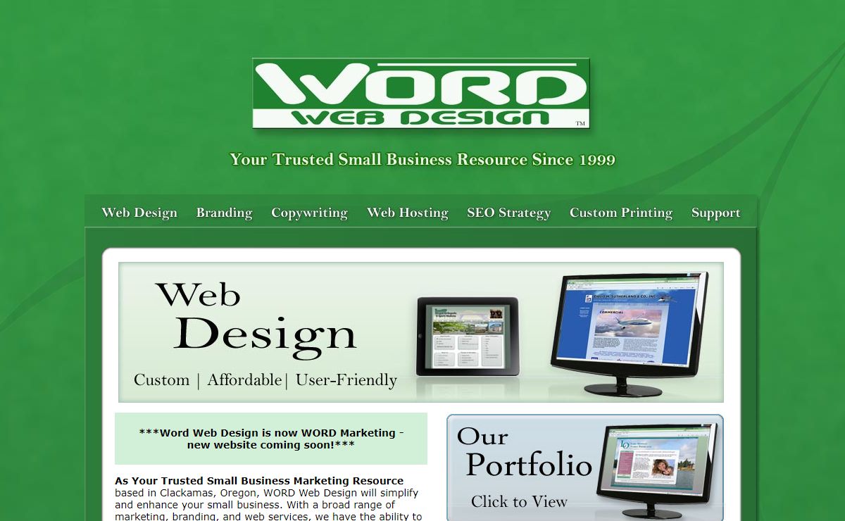 Website Design Portland - WORD Web Design