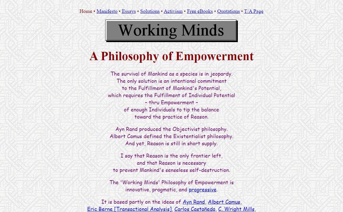 Working Minds: A Philosophy of Empowerment