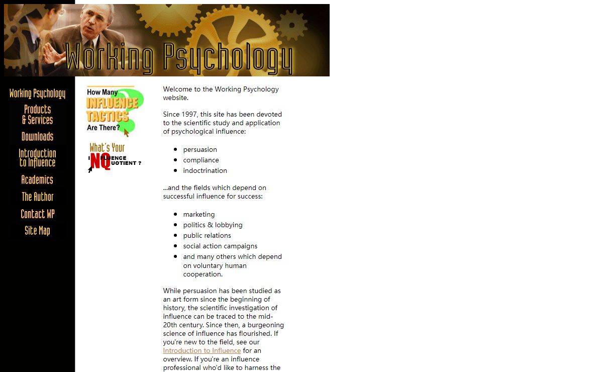 Working Psychology: Applying Psychology to Influence, Persuasion & Teamwork