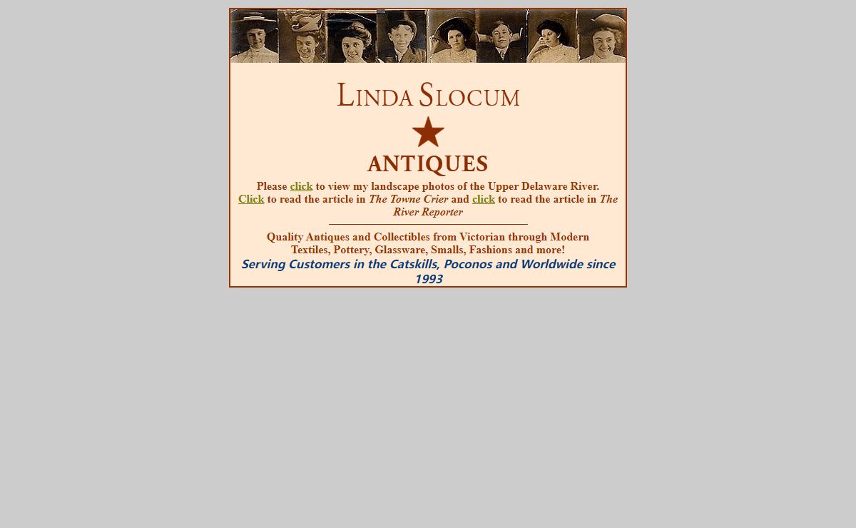 Linda Slocum Antiques and Collectibles; Victorian through Modern
