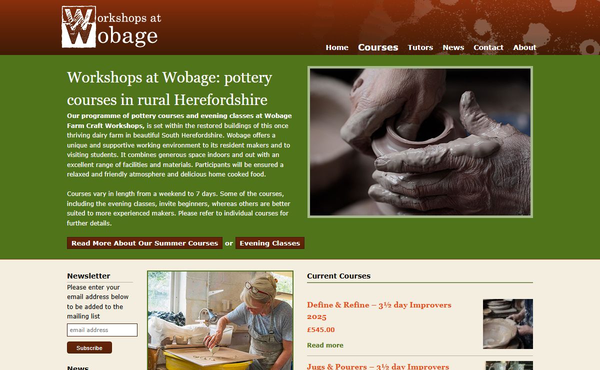 Pottery Courses UK : Workshops at Wobage