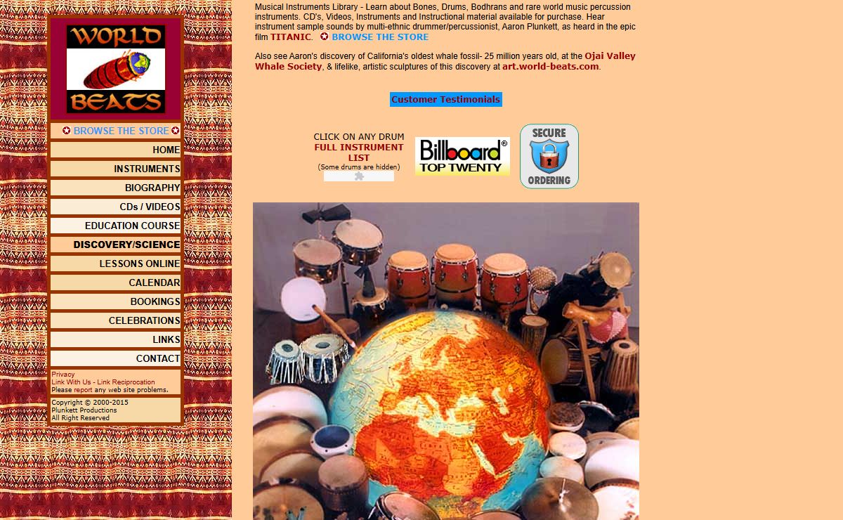 Drums, Percussion & unique Instruments - World Beats -