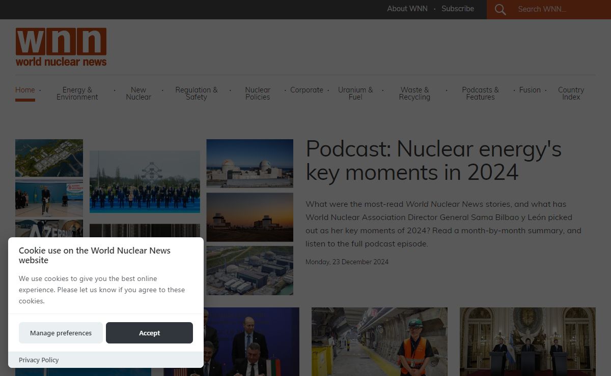 Homepage - World Nuclear News