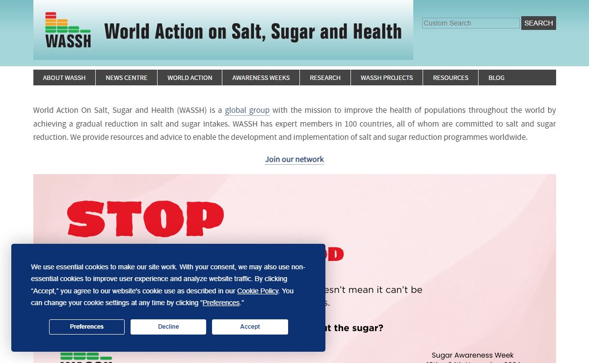 World Action on Salt & Health - World Action on Salt. Sugar & Health
