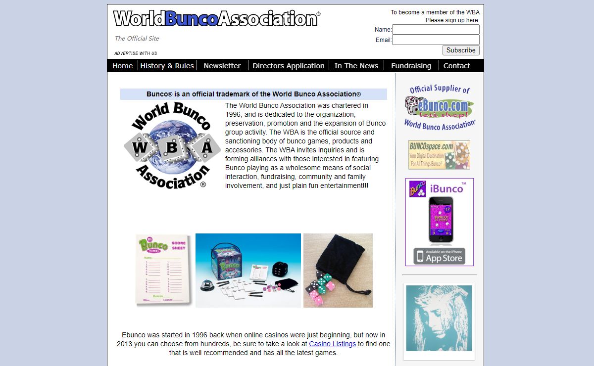 World Bunco Association - The Official Site