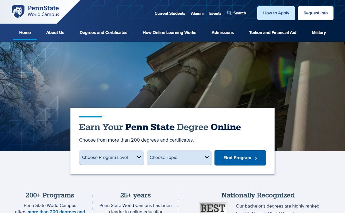 Penn State World Campus - Degrees, Certificates, and Courses Offered Online