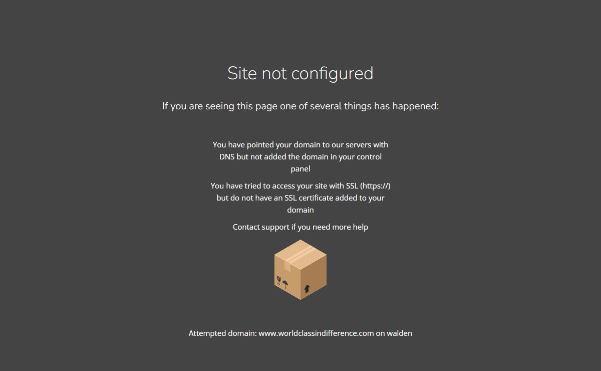 Site not configured
