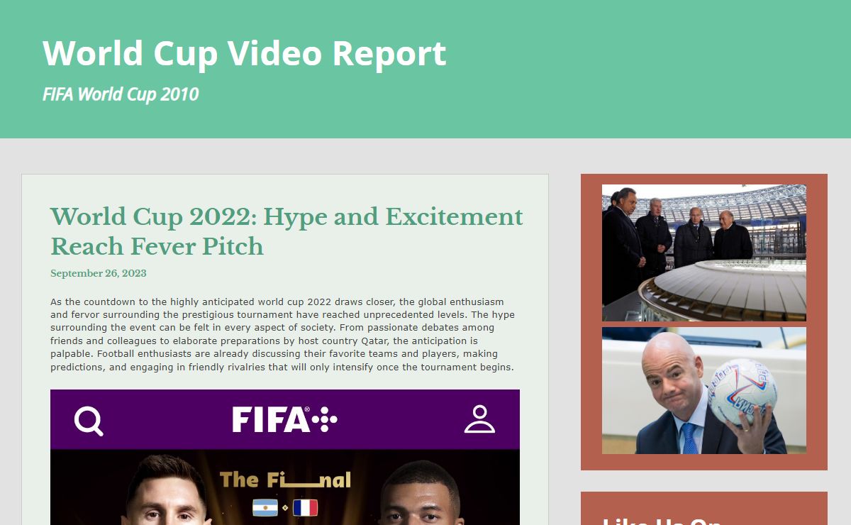 World Cup Video Report