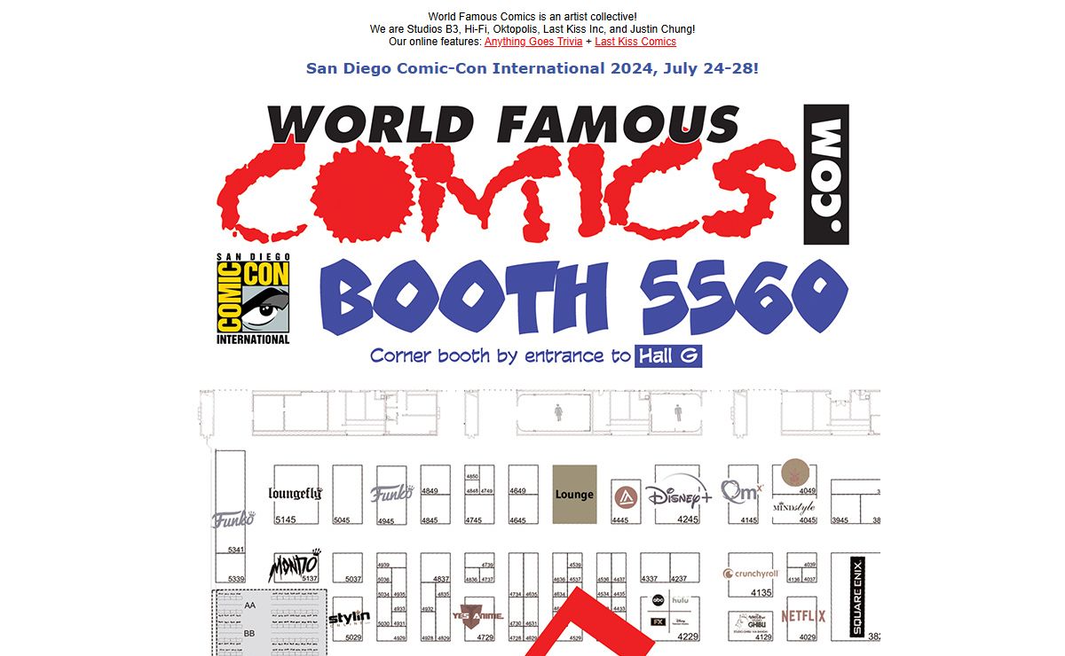 World Famous Comics: Artist collective appearing at San Diego Comic-Con International (SDCC)!