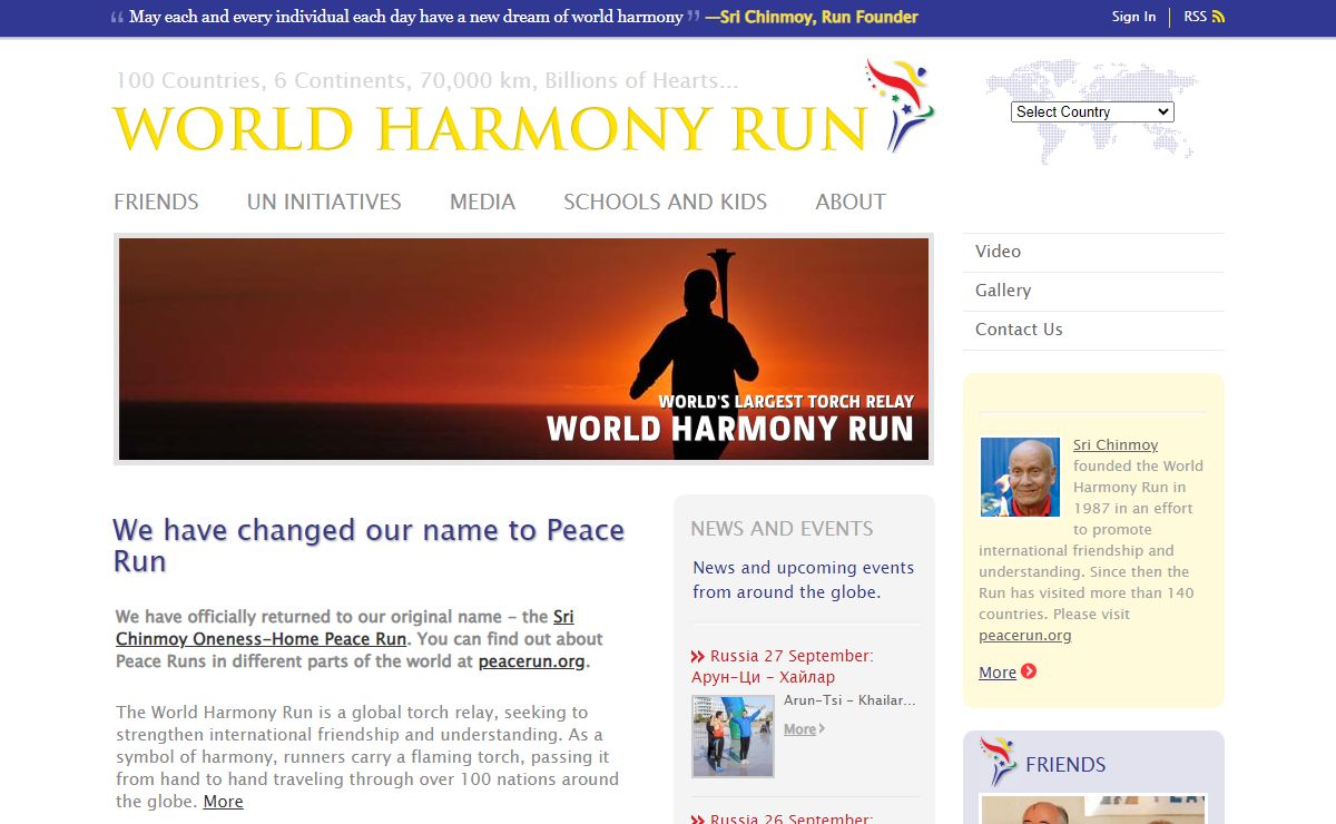 We have changed our name to Peace Run | World Harmony Run