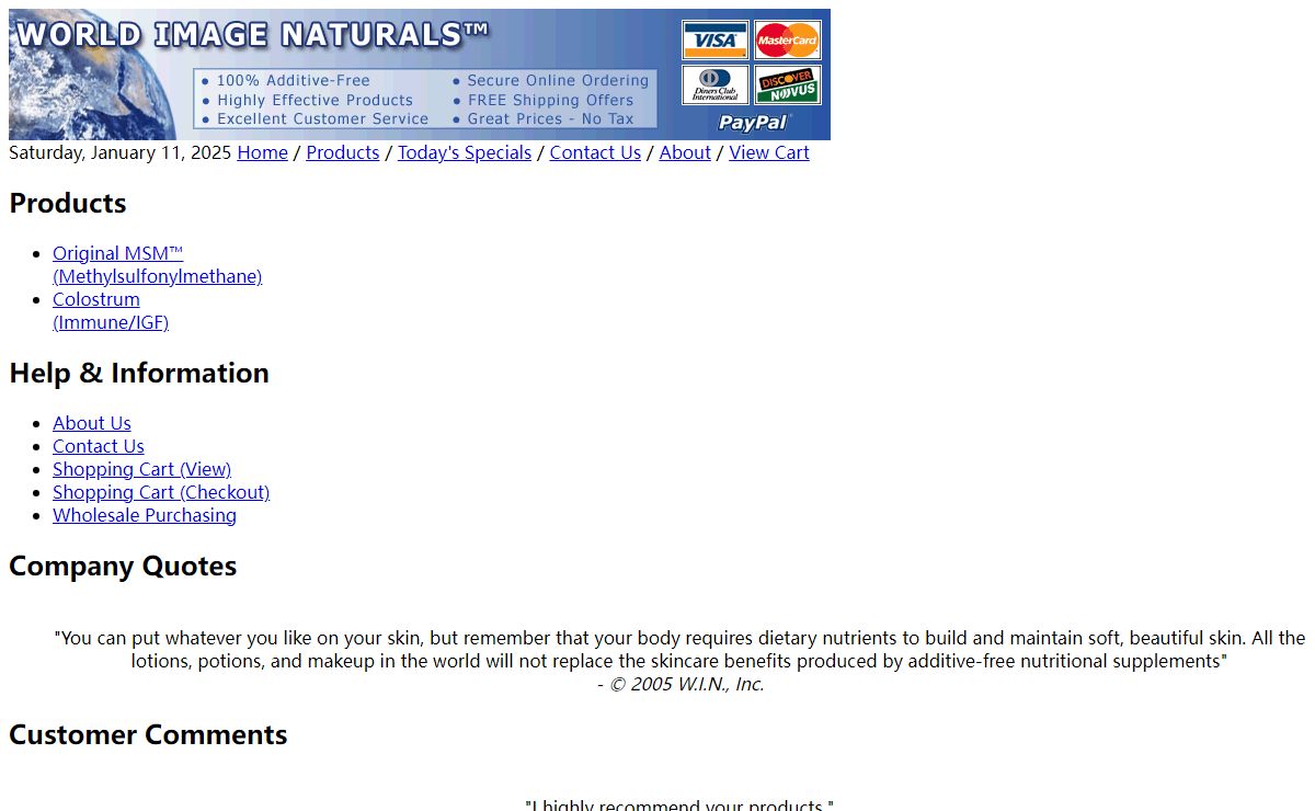 Additive Free Nutritional Supplements - Vitamins, Minerals, Herbs, and Health Products