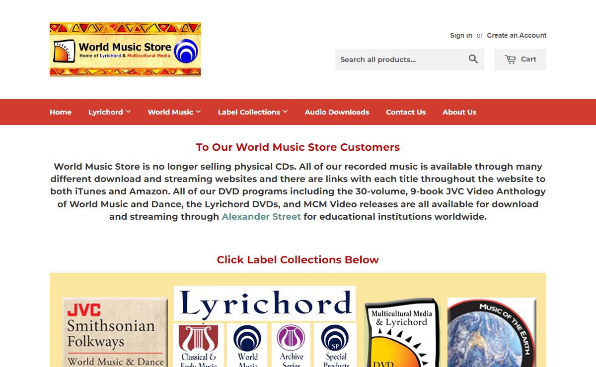 The home of music from around the world and through the ages