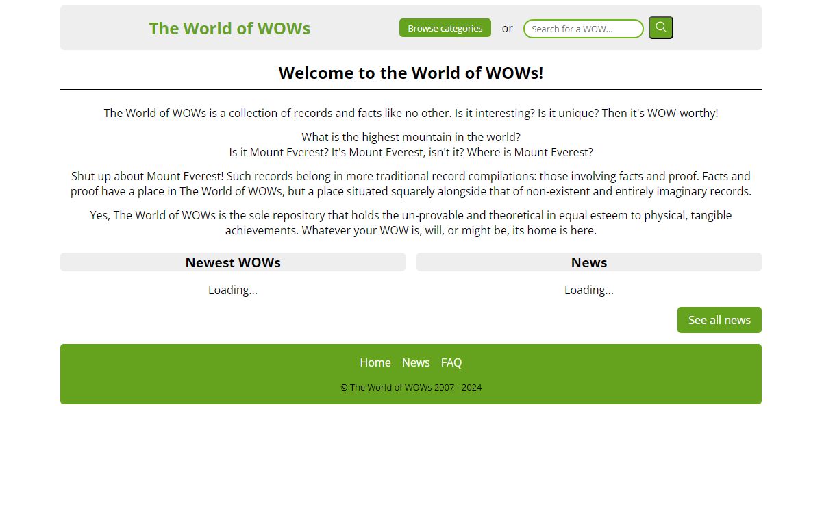 The World of WOWs