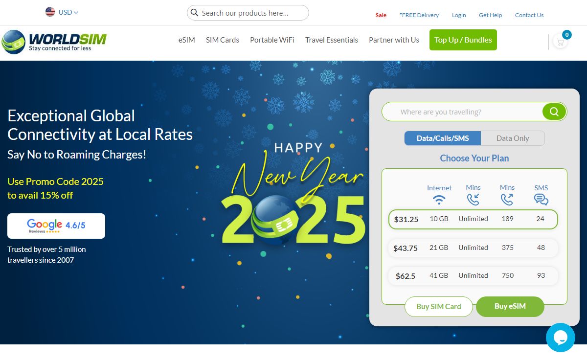Buy International SIM Cards, Global eSIMs From WorldSIM