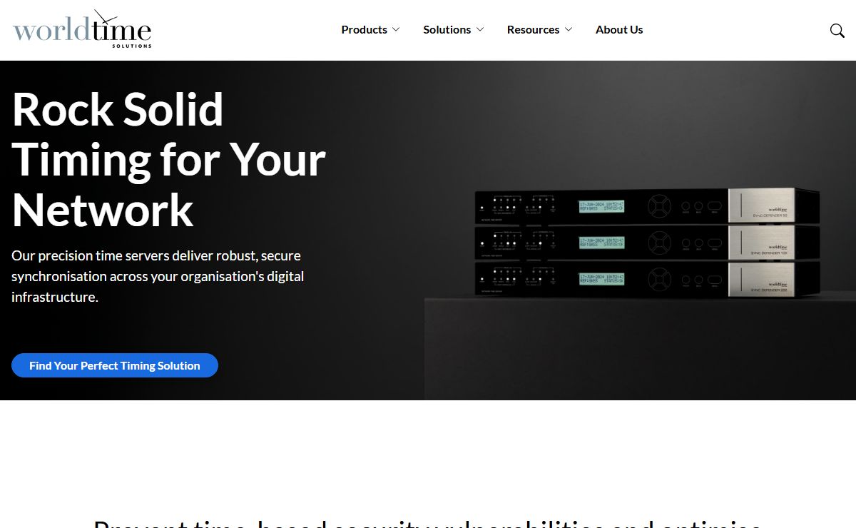 World Time Solutions | Rock Solid Timing for Your Network