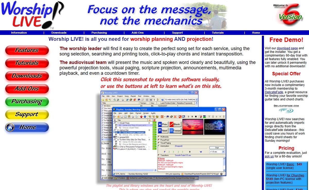 Worship LIVE! - Projection and worship planning software