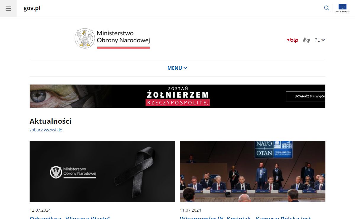 Ministerstwo Obrony Narodowej - Portal Gov.pl