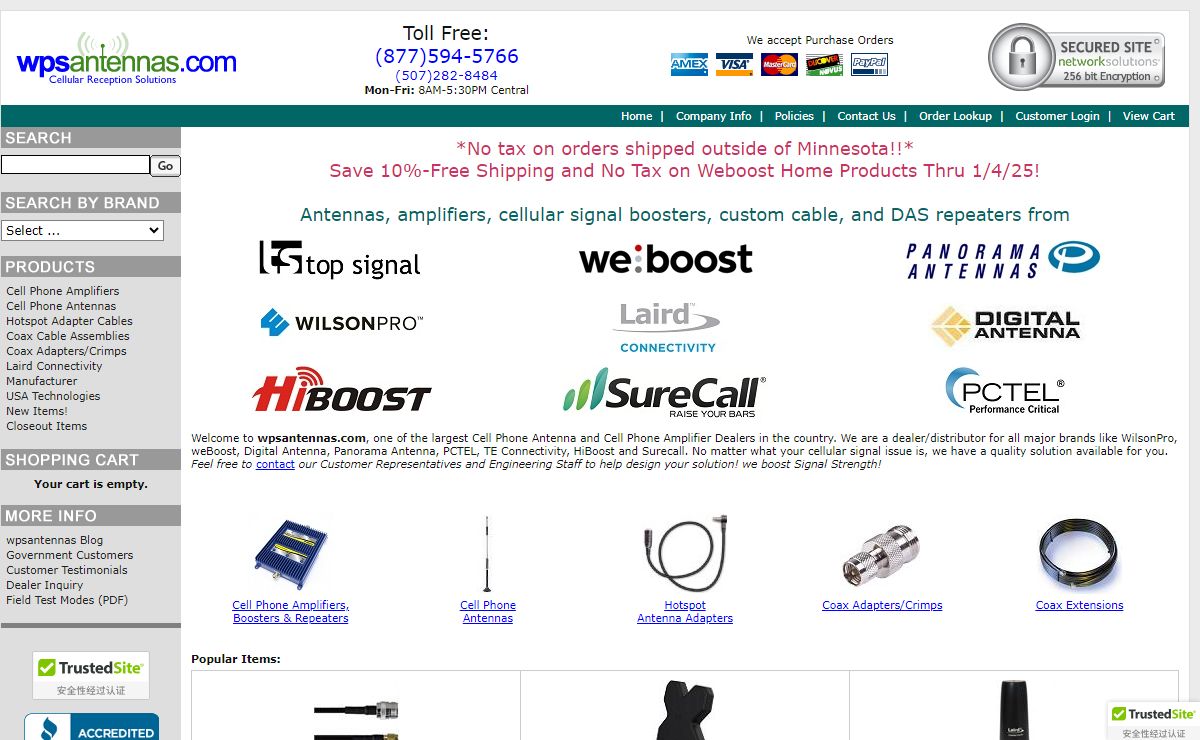 wpsantennas.com - Cellular Antenna and Amplifier Reception Solutions
