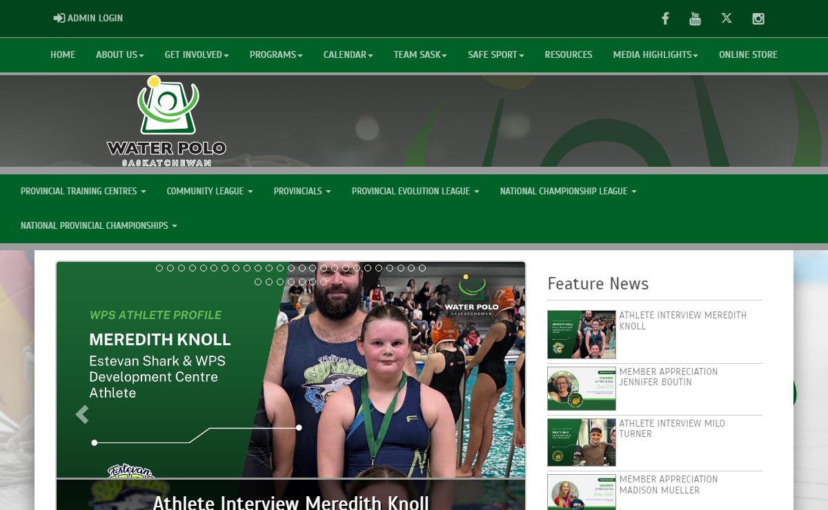 Water Polo Saskatchewan : Website by RAMP InterActive