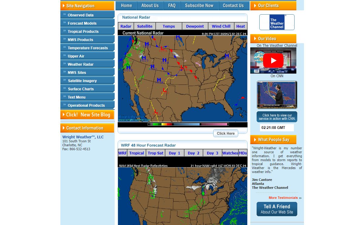 Wright-Weather, LLC, Comprehensive weather service. Providing the fastest updated computer model weather forecasts. Radar, satellite, lightning and more. Customized products developed