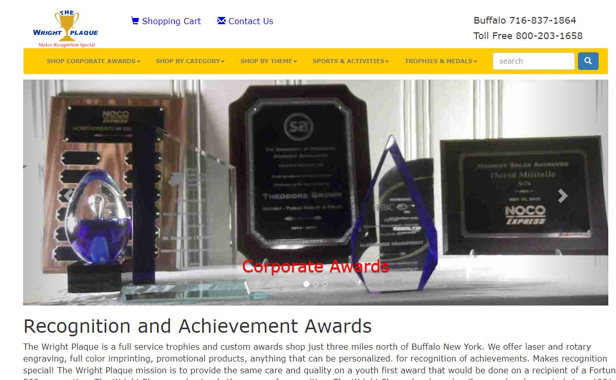 Trophies, Plaques and Custom Awards in the Buffalo NY Area