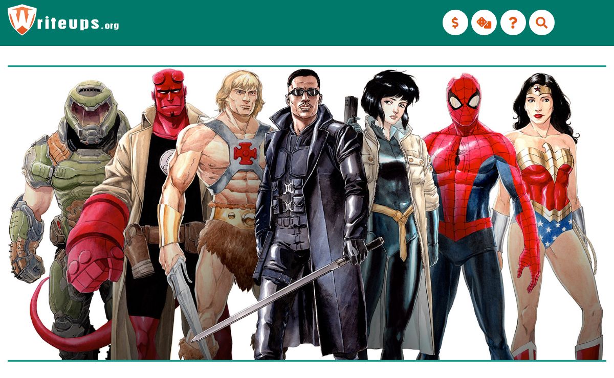 Writeups.org - In-depth character profiles from comics, games, movies