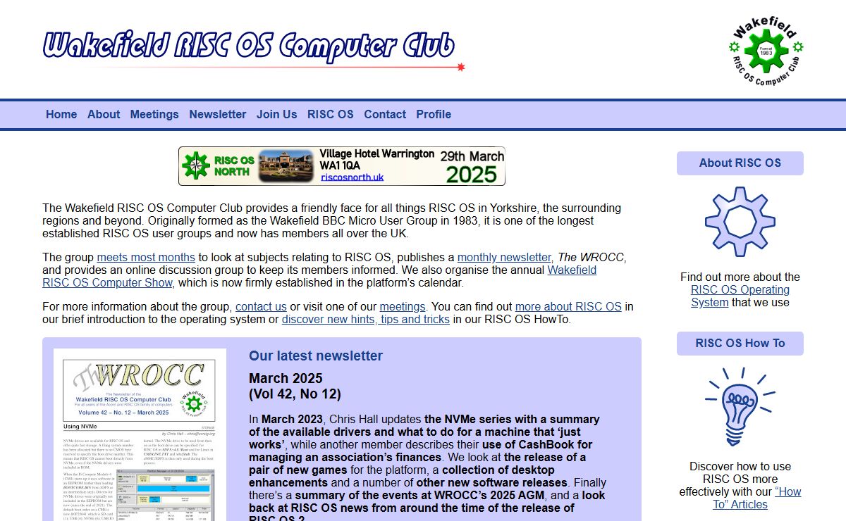 Wakefield RISC OS Computer Club