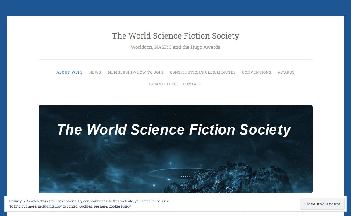 The World Science Fiction Society | Worldcon, NASFiC and the Hugo Awards