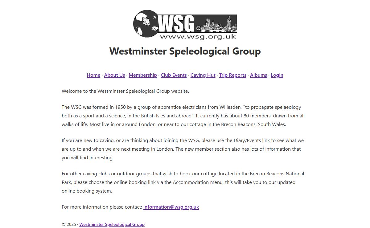 Home / Westminster Speleological Group
