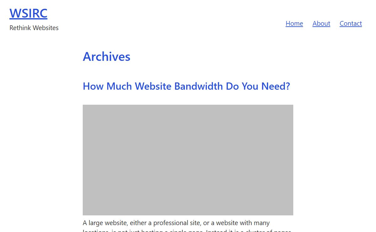 WSIRC - Rethink Websites