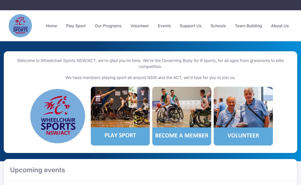 Home - Wheelchair Sports NSW/ACT Sporting Members
