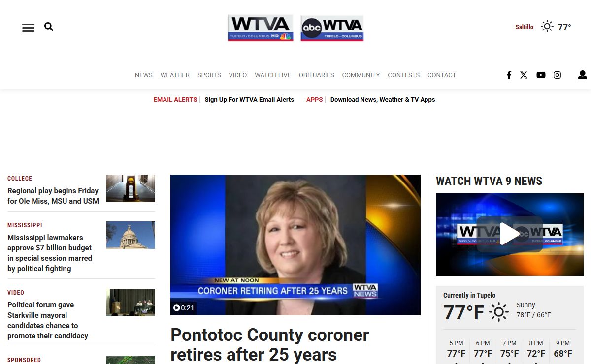 WTVA 9 News | Tupelo, MS News, Weather & Sports | Live. Local. Late Breaking.