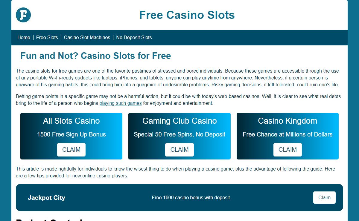Free Casino Slots - Free No Deposit Bonus