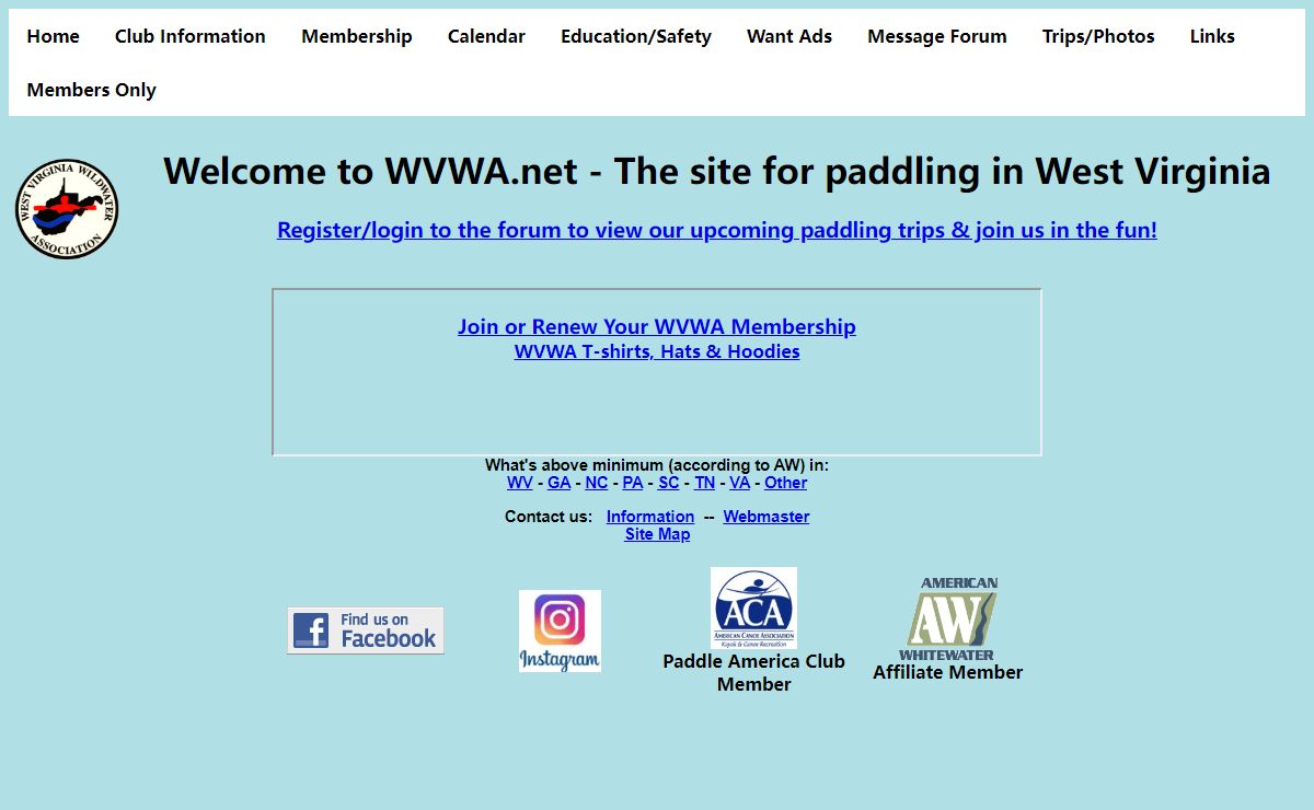 Home of the West Virginia Wildwater Association (WVWA)
