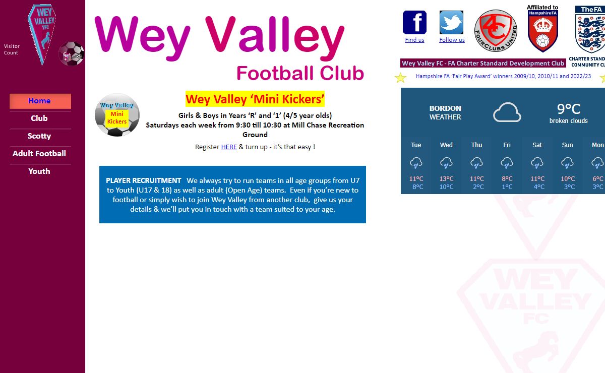 Wey Valley FC Home Page