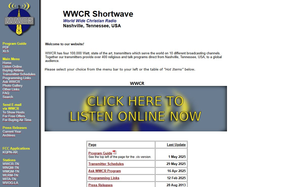 WWCR.com | Home - WWCR Shortwave, Nashville, Tennessee, USA