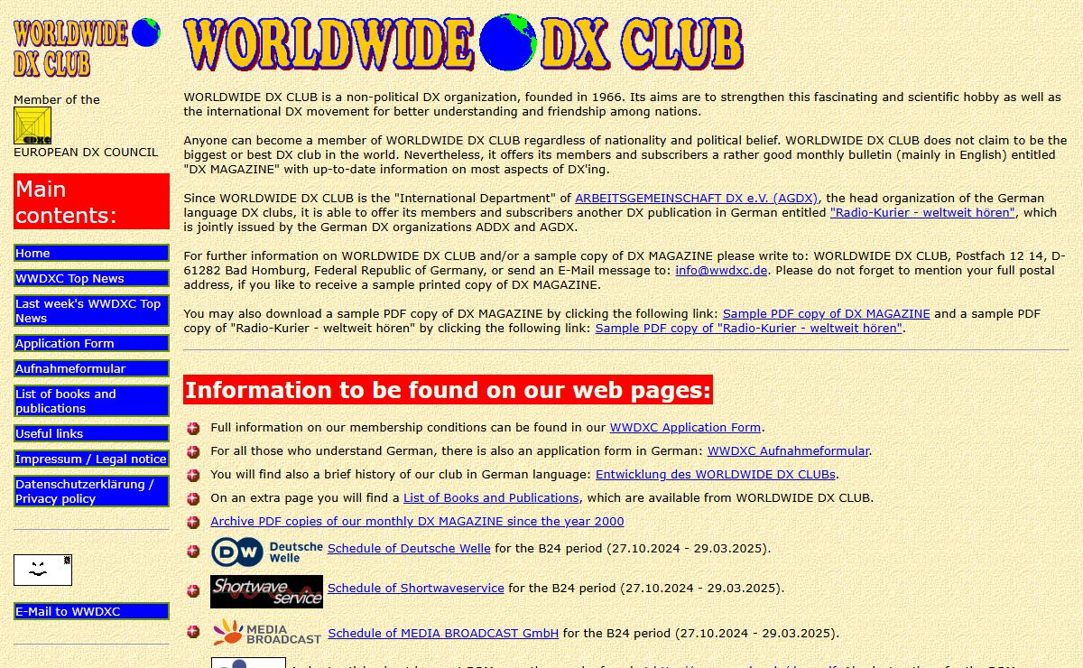 WORLDWIDE DX CLUB Homepage
