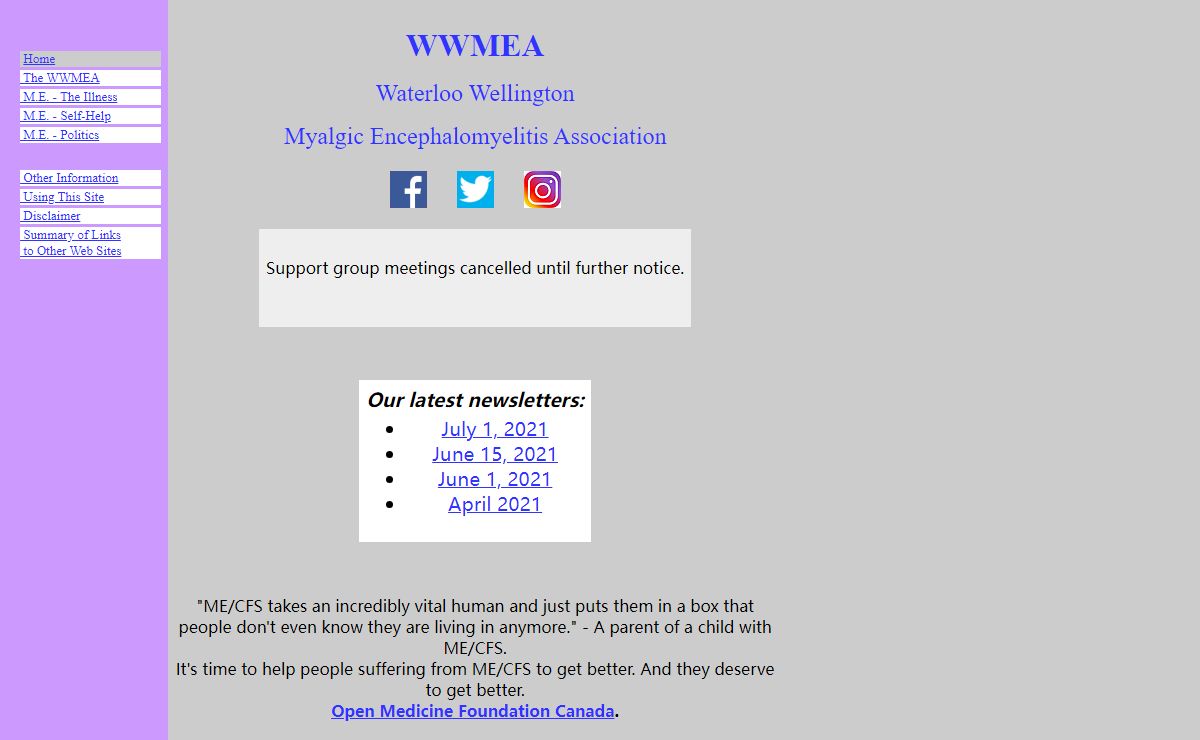 Waterloo Wellington Myalgic Encephalomyelitis Association