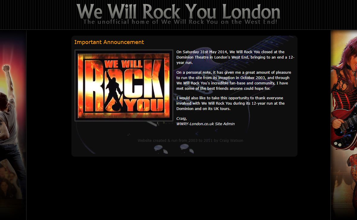 We Will Rock You London | The Unofficial Home of We Will Rock You on the West End!