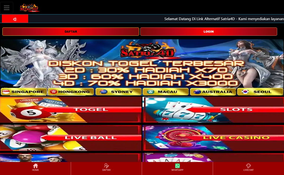 Satria4D | Login Satria4D - Link Alternatif Satria4D