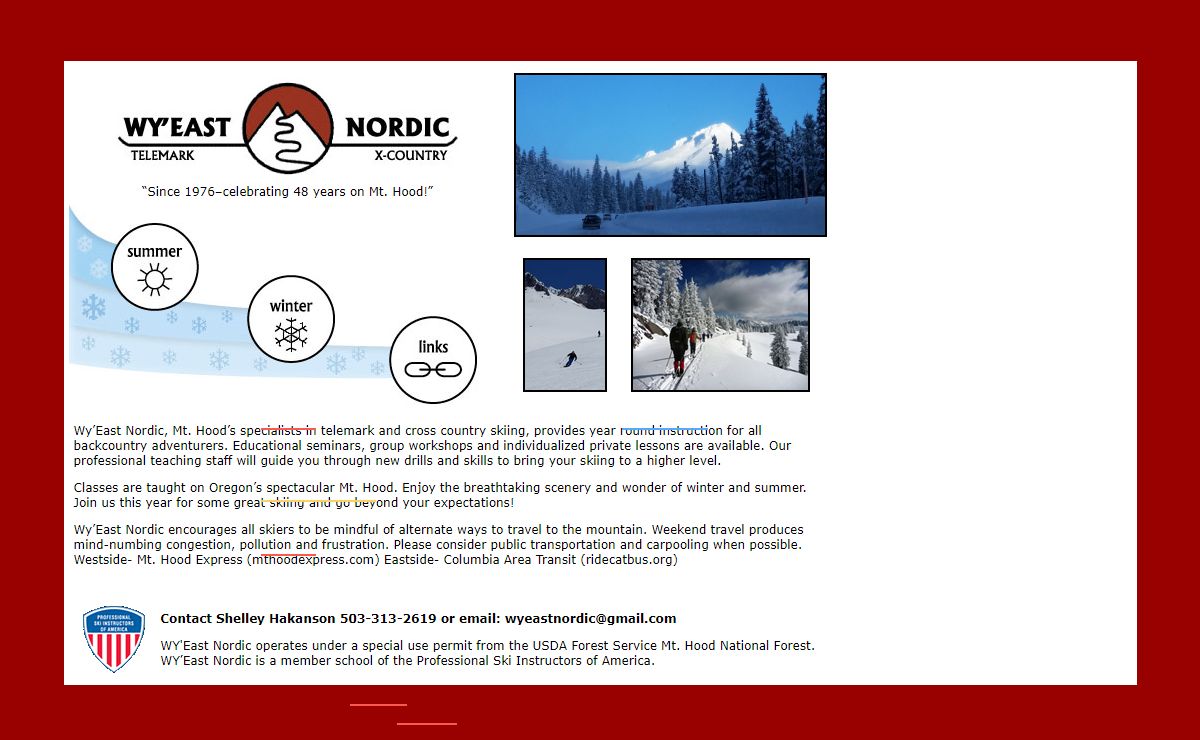 TELEMARK & BACKCOUNTRY SKI LESSONS AT MT.HOOD OREGON
