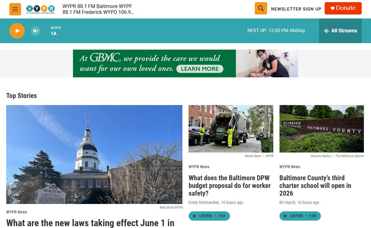 Homepage - WYPR | WYPR