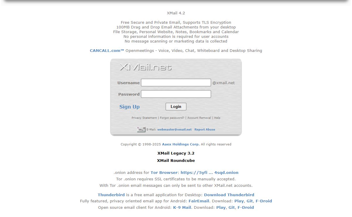 XMAIL.NET™ - Free Web Based XMail