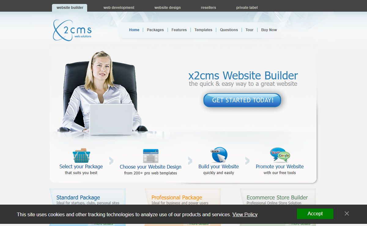 x2cms Website Builder - the quickest and easiest way to a great website