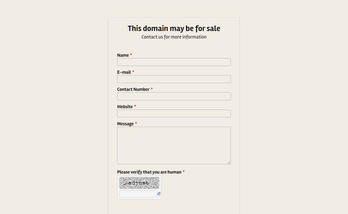 This domain may be for sale