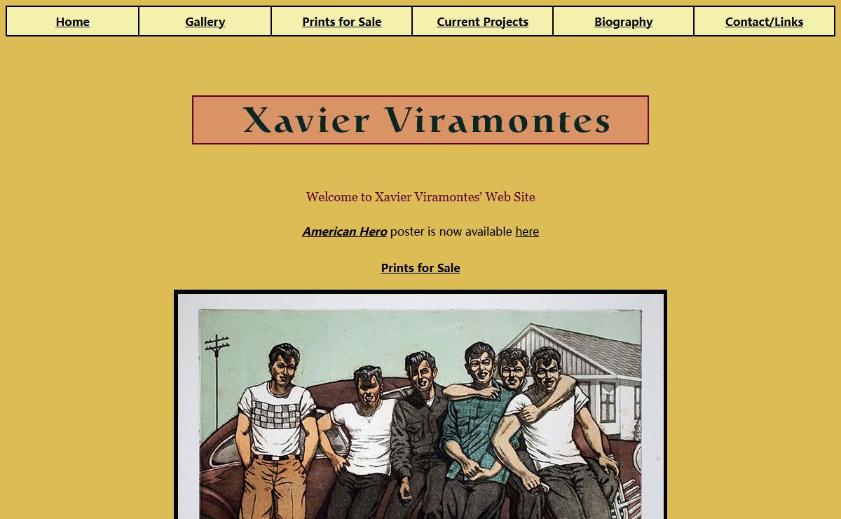 Xavier Viramontes Printmaker and Painter