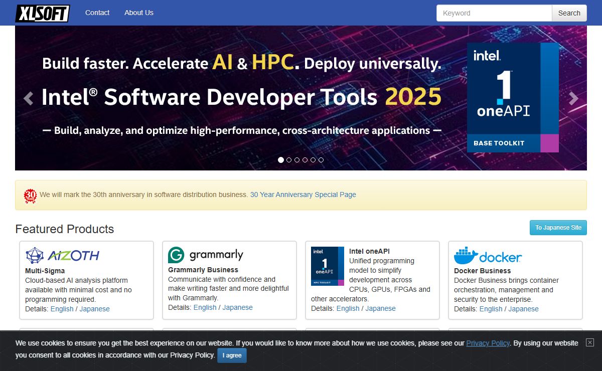XLsoft Corporation: Docker, API, C++, Fortran, Java, .NET, Excel, Web, PDF, Security Software for Power Developers