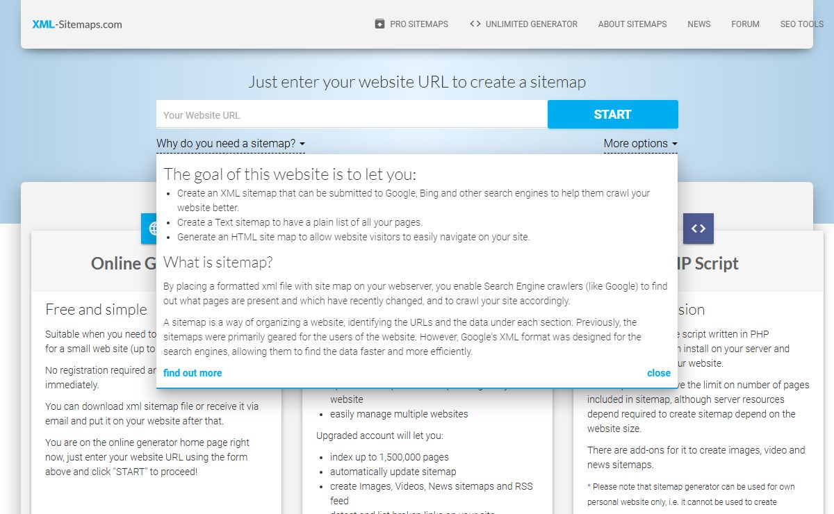 Create your Google Sitemap Online - XML Sitemaps Generator