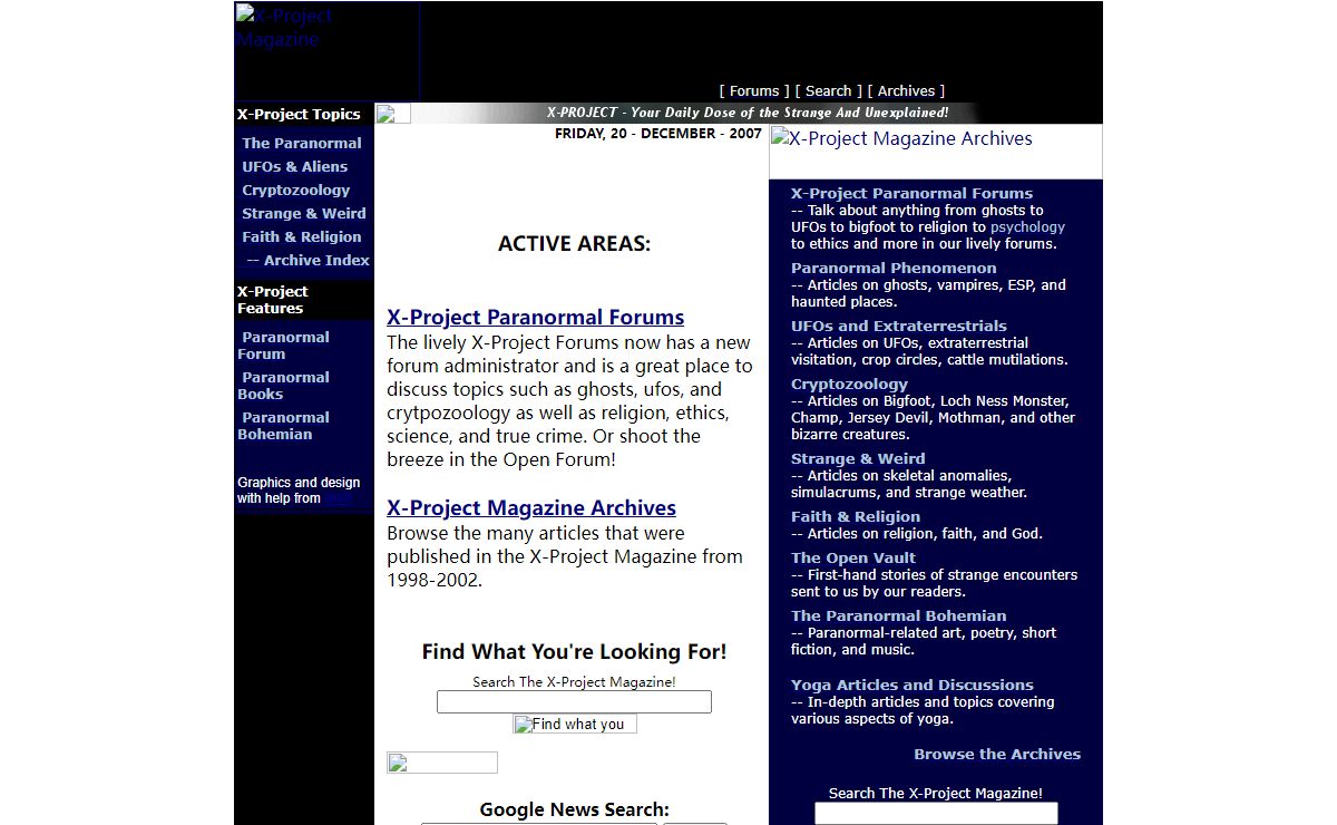 X-Project Paranormal Magazine: Paranormal, UFO, Ghost News & Discussion